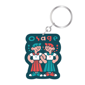 ナカヨシおさげラバーキーホルダー