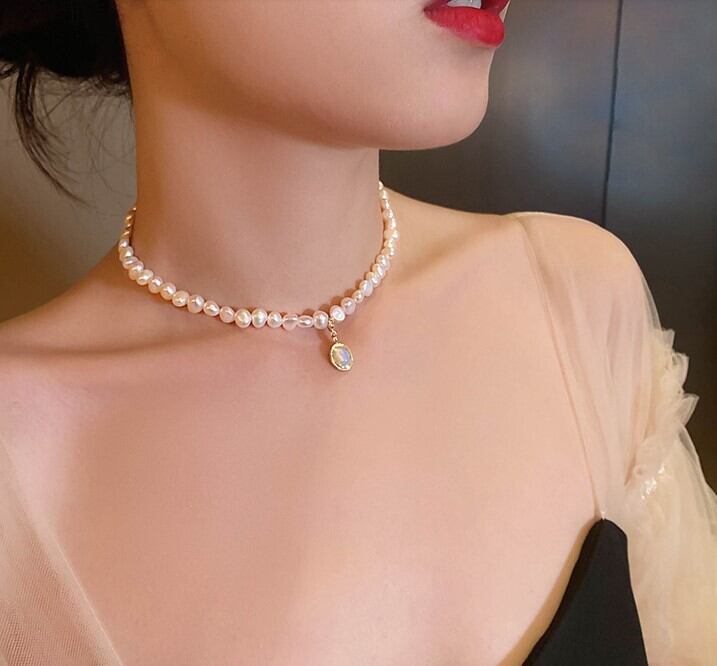 ナチュラル パールネックレス シンプル 大人 上品 おしゃれ お洒落