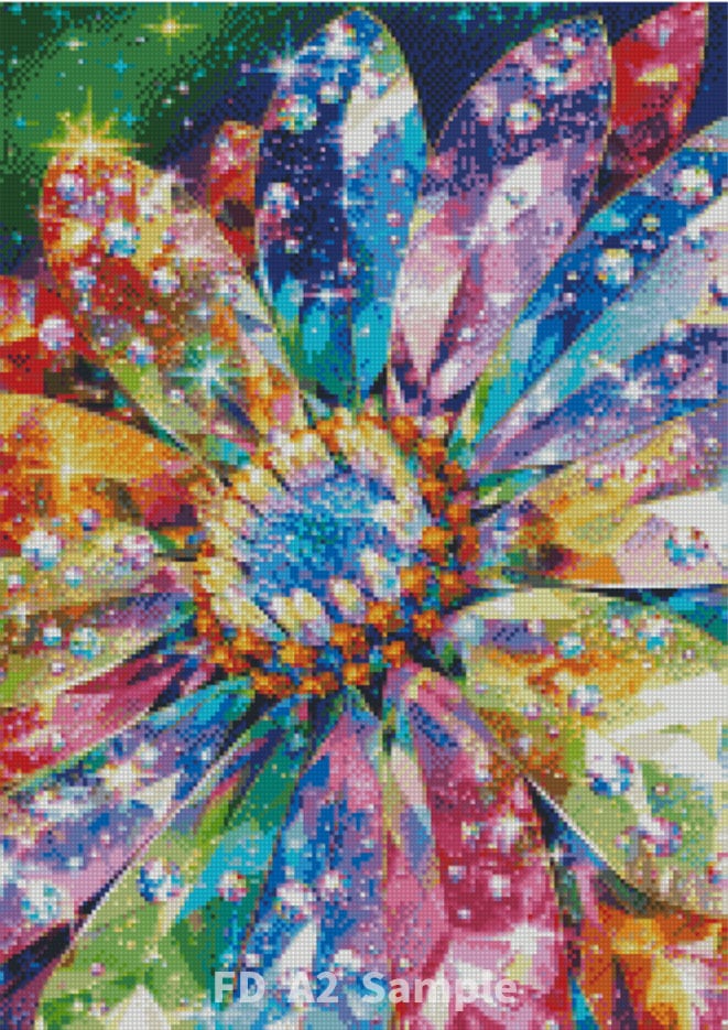 ダイヤモンドアート A2 宝石花 七色 (通常/フルAB/Mix/フルFD