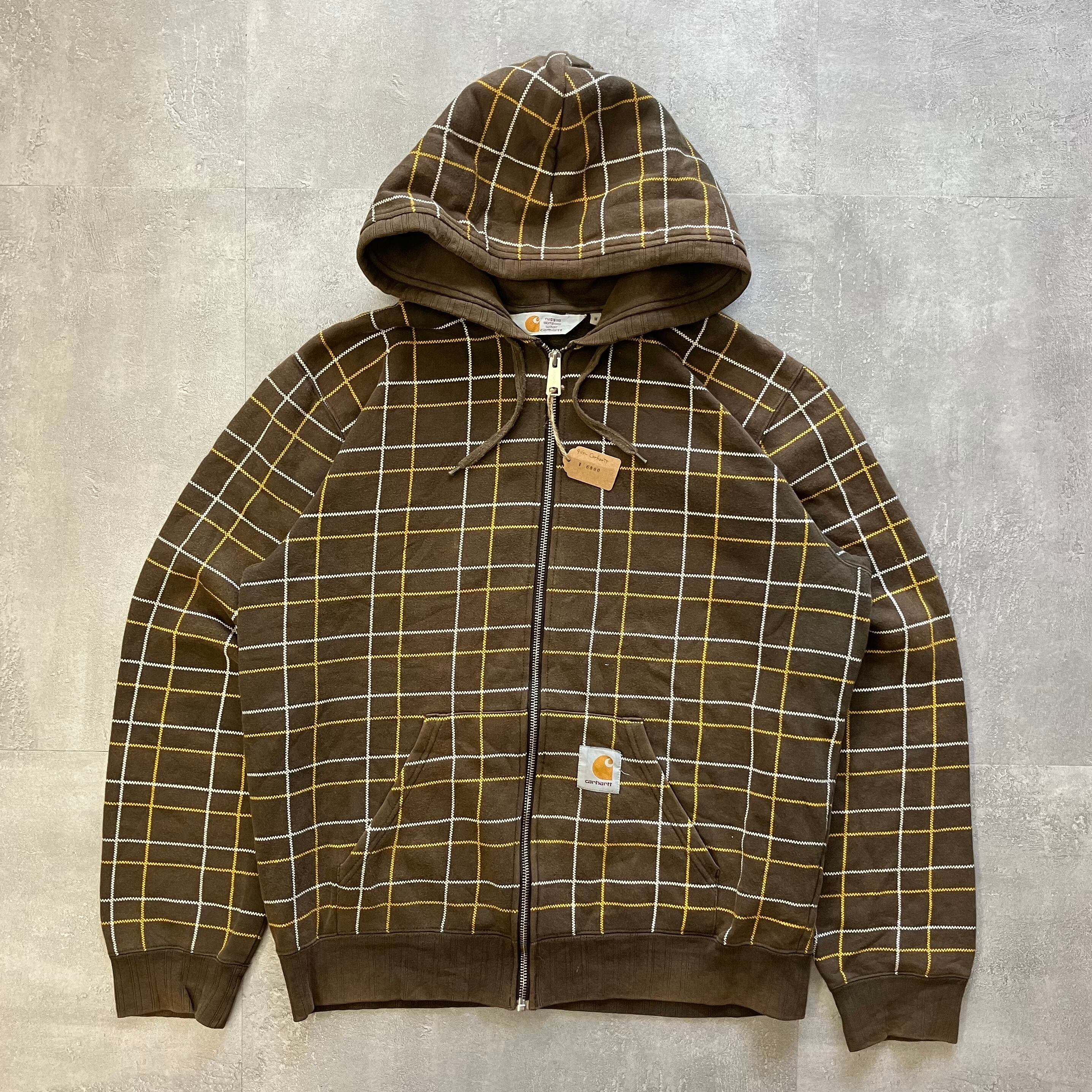 Carhartt 90s フルジップパーカー チェック M No.1430
