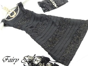 ★送料無料★L(11号)☆首回りパ－ル飾り豪華ワンピース(OPN3055) 