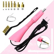 XINMEIWEN Bedazzlerキット、ラインストーン付き、ホットフィックスアプリケーターツール、ダイヤモンドペインティングペン、7つの異なるサイズのチップ、ピンセット、ブラシクリーニングキットDIY衣類シューズ用(ピンク)