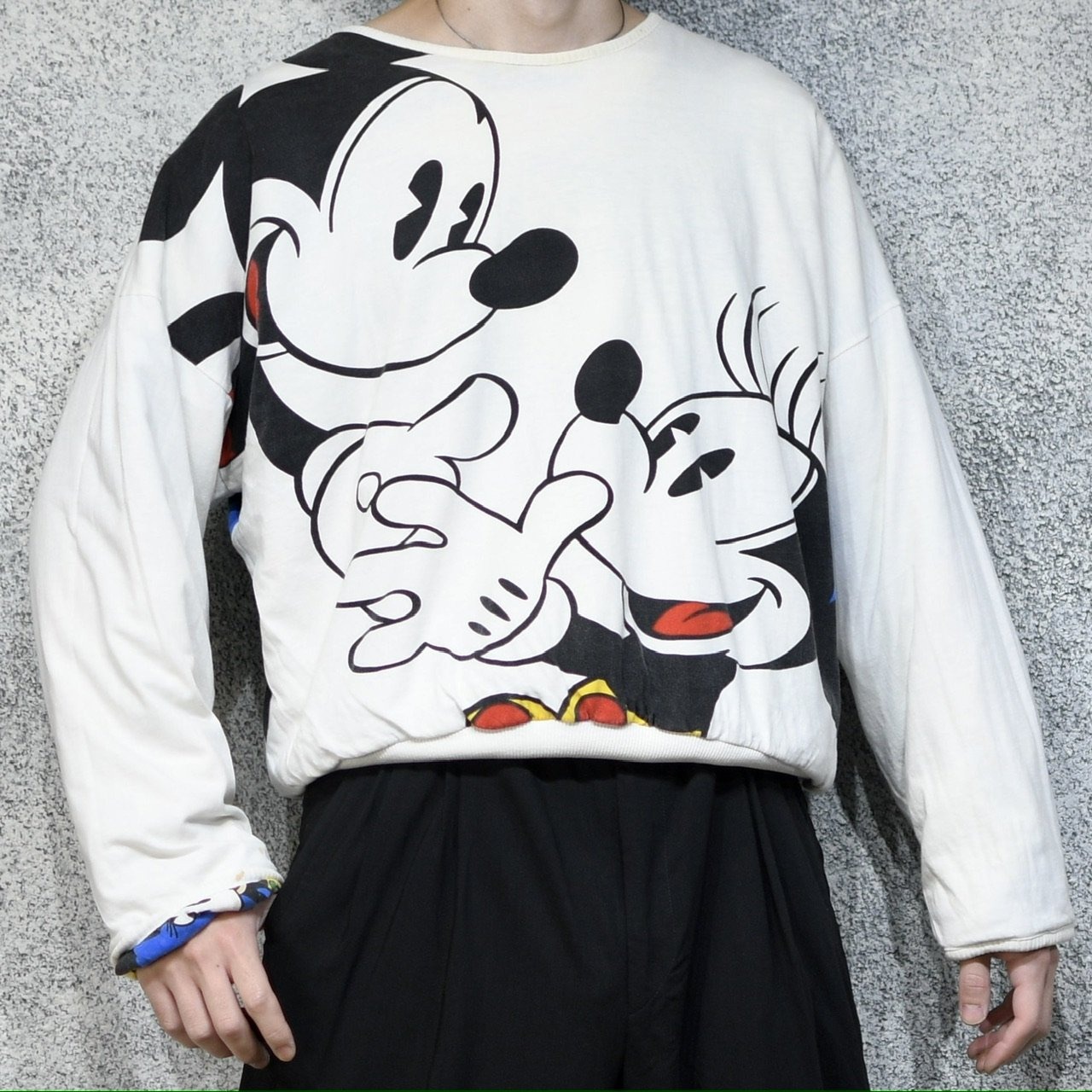 mickey pattern reversible sweat