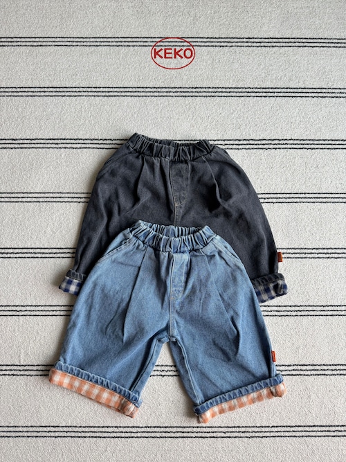 KEKO［取寄］check roll up pants 26autumn K체크롤업PT
