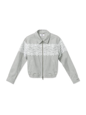 WIDE LACE BLOUSON -LIGHT MINT-