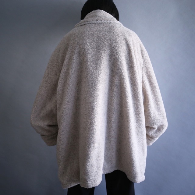 "reversible" boa fleece × shakashaka XXX over silhouette jacket coat