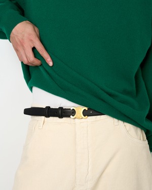 ssstein "PURE CASHMERE KNIT CREW NECK LS〔GREEN〕"