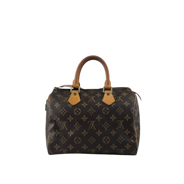 LOUIS VUITTON ルイヴィトン スピーディ25 モノグラム ハンドバッグ ブラウン レザー vintage ヴィンテージ オールド b6fmua