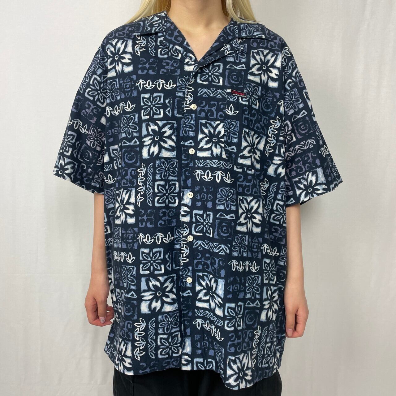 CHAPS Ralph Lauren チャップス ラルフローレン 半袖 開襟 総柄シャツ