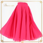 社交ダンス 衣装 スタンダード スカート レッスンウェア レディース ピンク系 無地 練習着 ビビッドピンク 濃いピンク ステージ衣装 派手 練習用 フレア スカート パーティー コスチューム 女性用 カジュアル おしゃれ サイズ調整可能 スポーツウェア ダンスウェア 着心地良い 柔らかい 生地 かわいい 旬のデザイン アクティブ スタイル