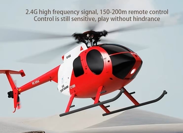 ◆C189 MD500 カラー(レッドホワイト)RTF技適マーク付 高度保持気圧及びオプティカルフローポジショニング機能付