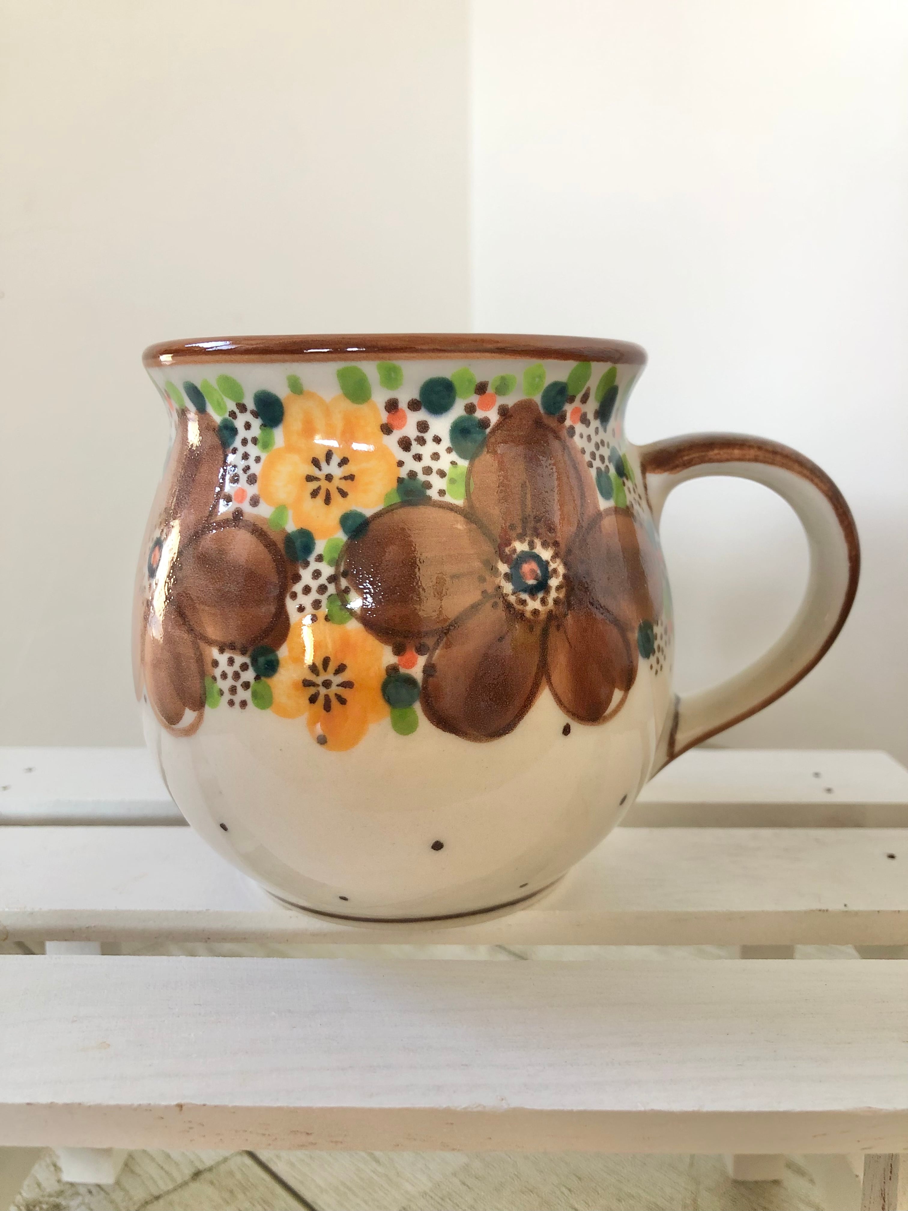 ☆ポーリッシュポタリー☆いちご カップ&ソーサー ボレスワヴィエツ