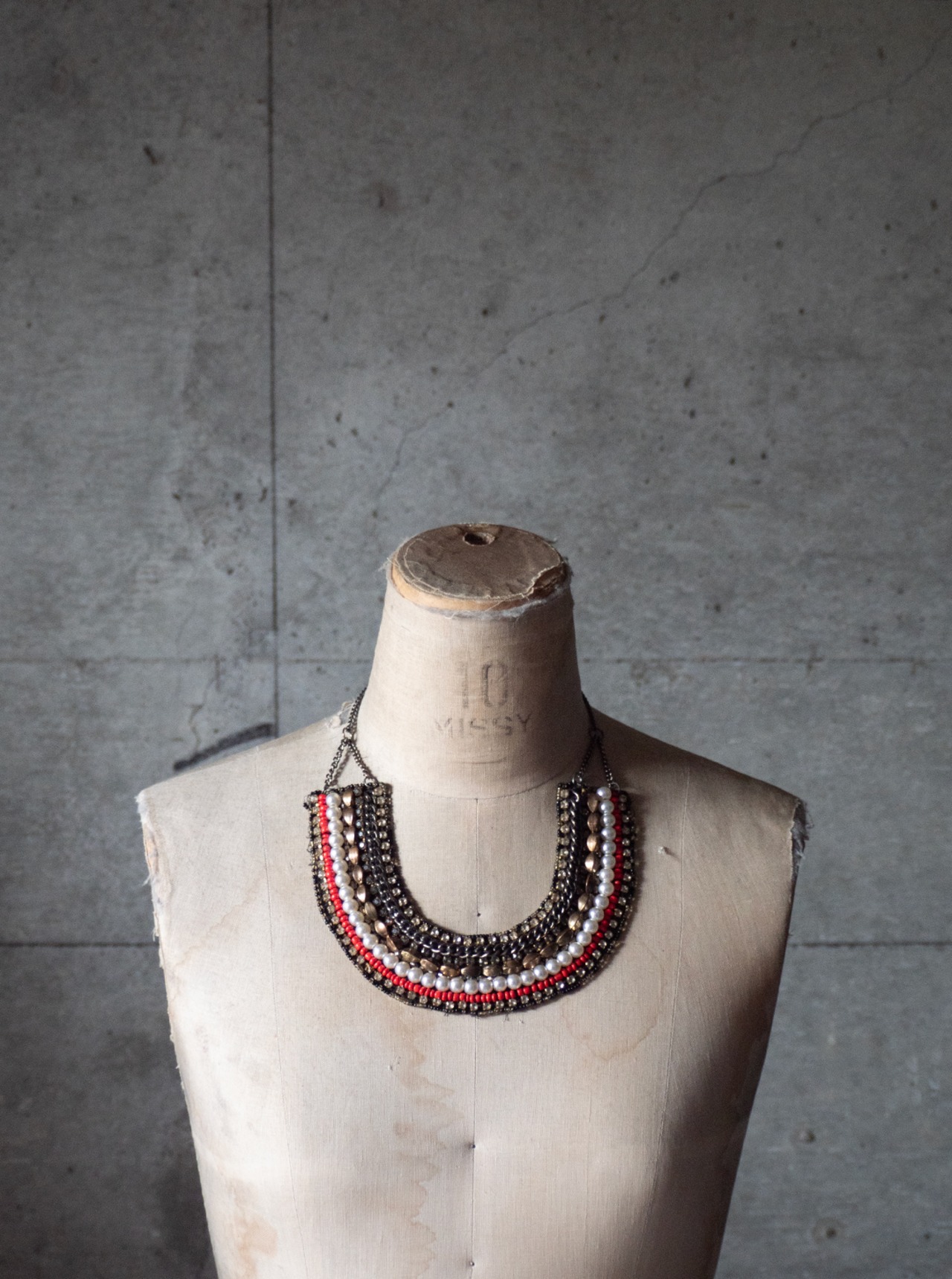 unknown used Multi-parts statement necklace