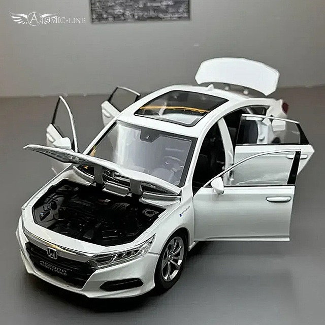 HONDA アコード CV3 1/24 ミニカー 全3色 ライト点灯 エンジンサウンド 合金モデル 模型