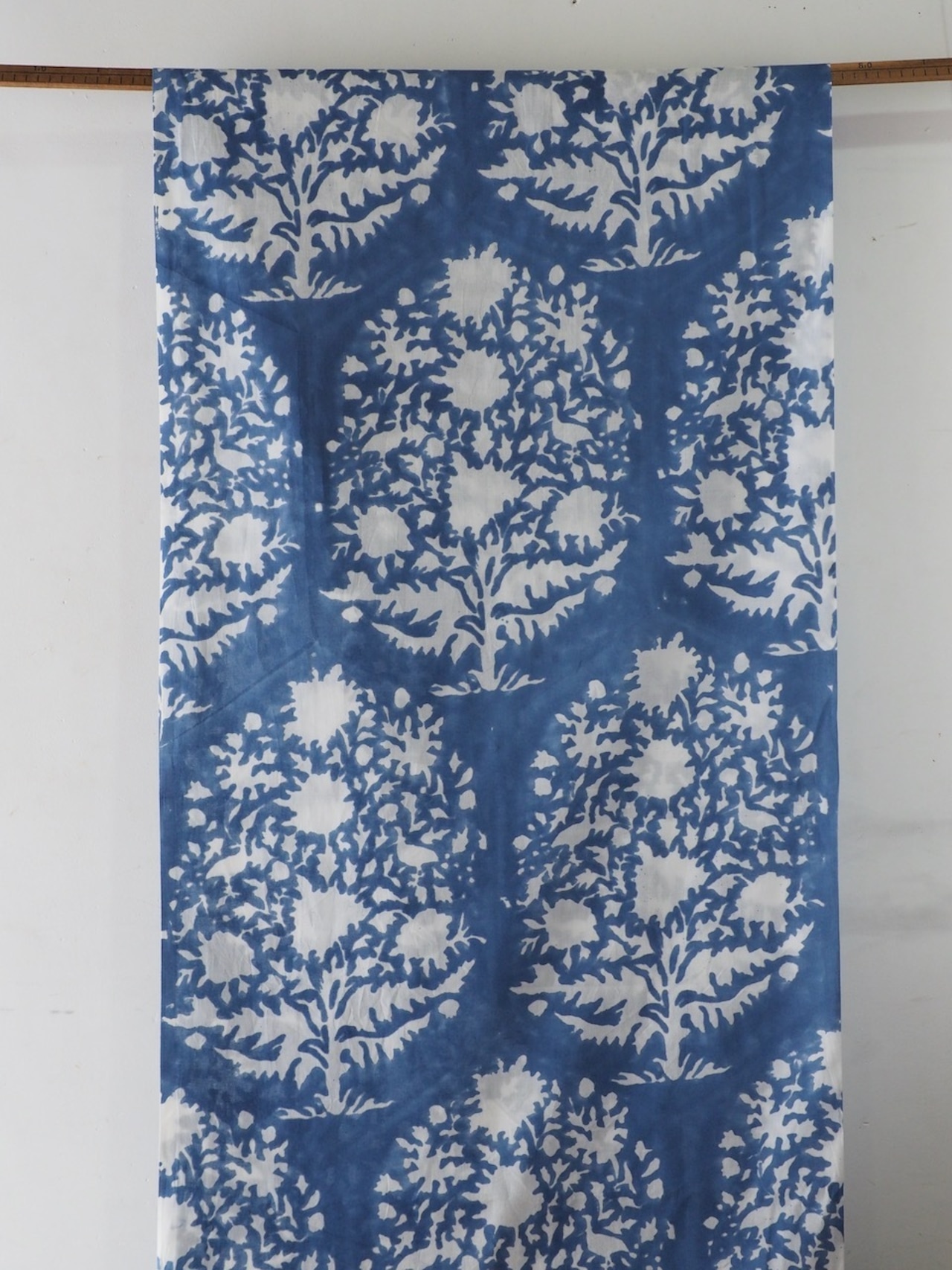 block print fabric d32 blue