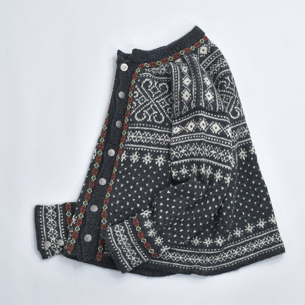 70～80s Nordic Cardigan ノルディック柄 メタルボタン デザイン