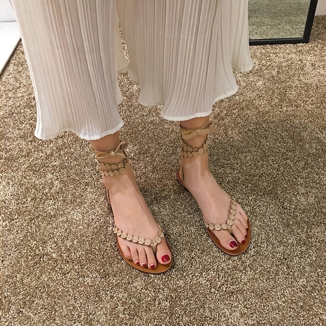 サンダル女性の妖精スタイル2020新しい夏の野生のフラットファッションストラップinsボヘミアンローマの靴のトレンド フェイクシューズ80814166827