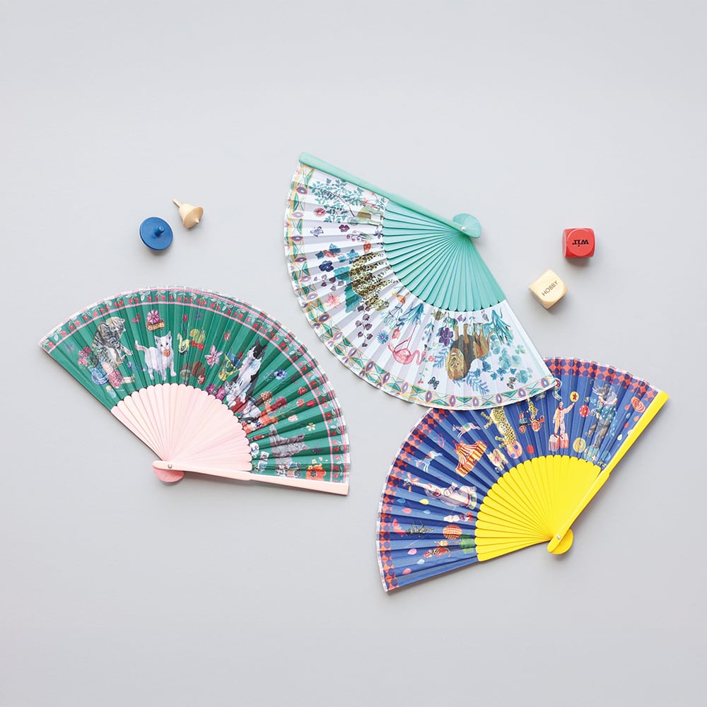 Nathalie Lete Sensu Cats/Rabbits/Circus/Jungle 扇子