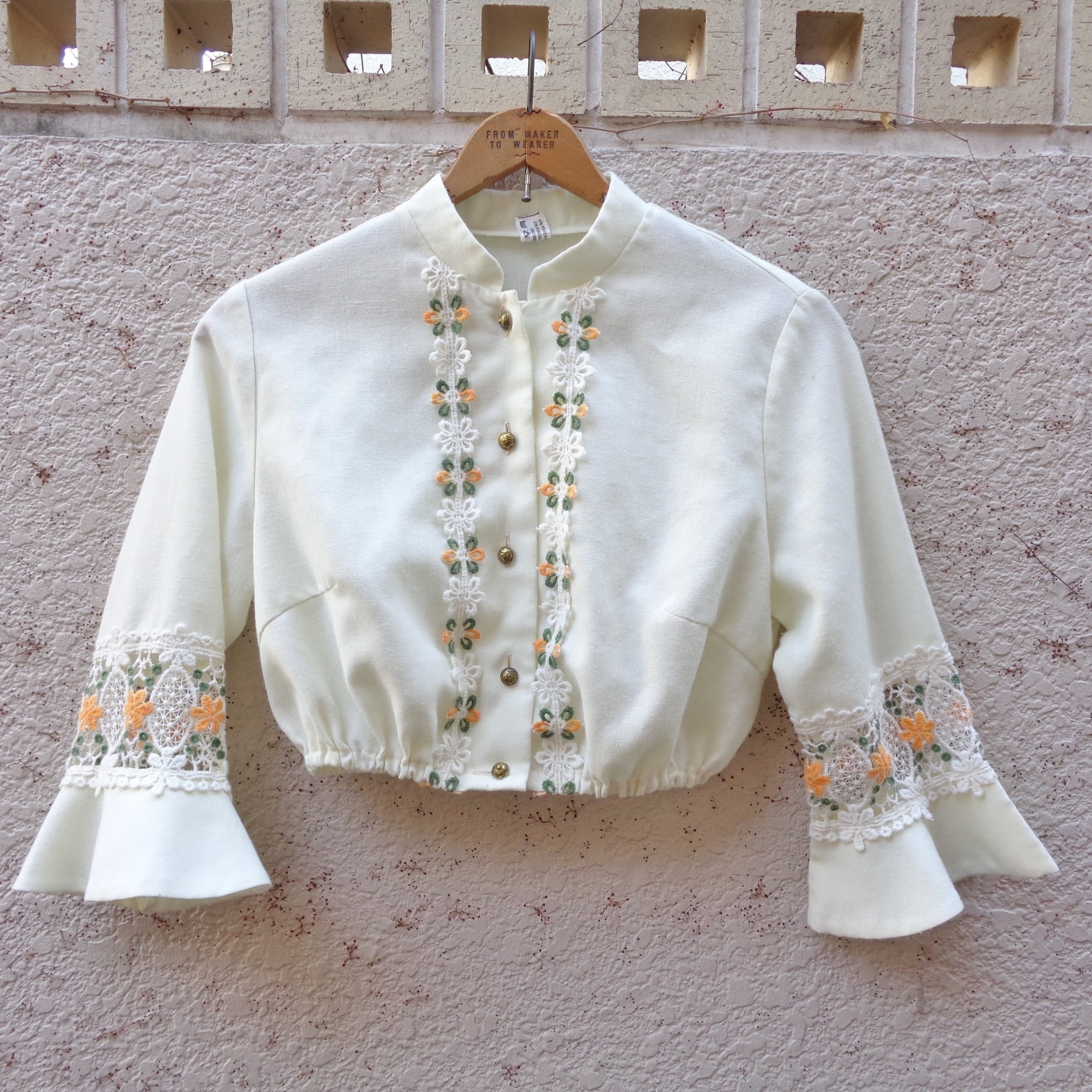 花刺繍 チロルブラウス 【公式通販】