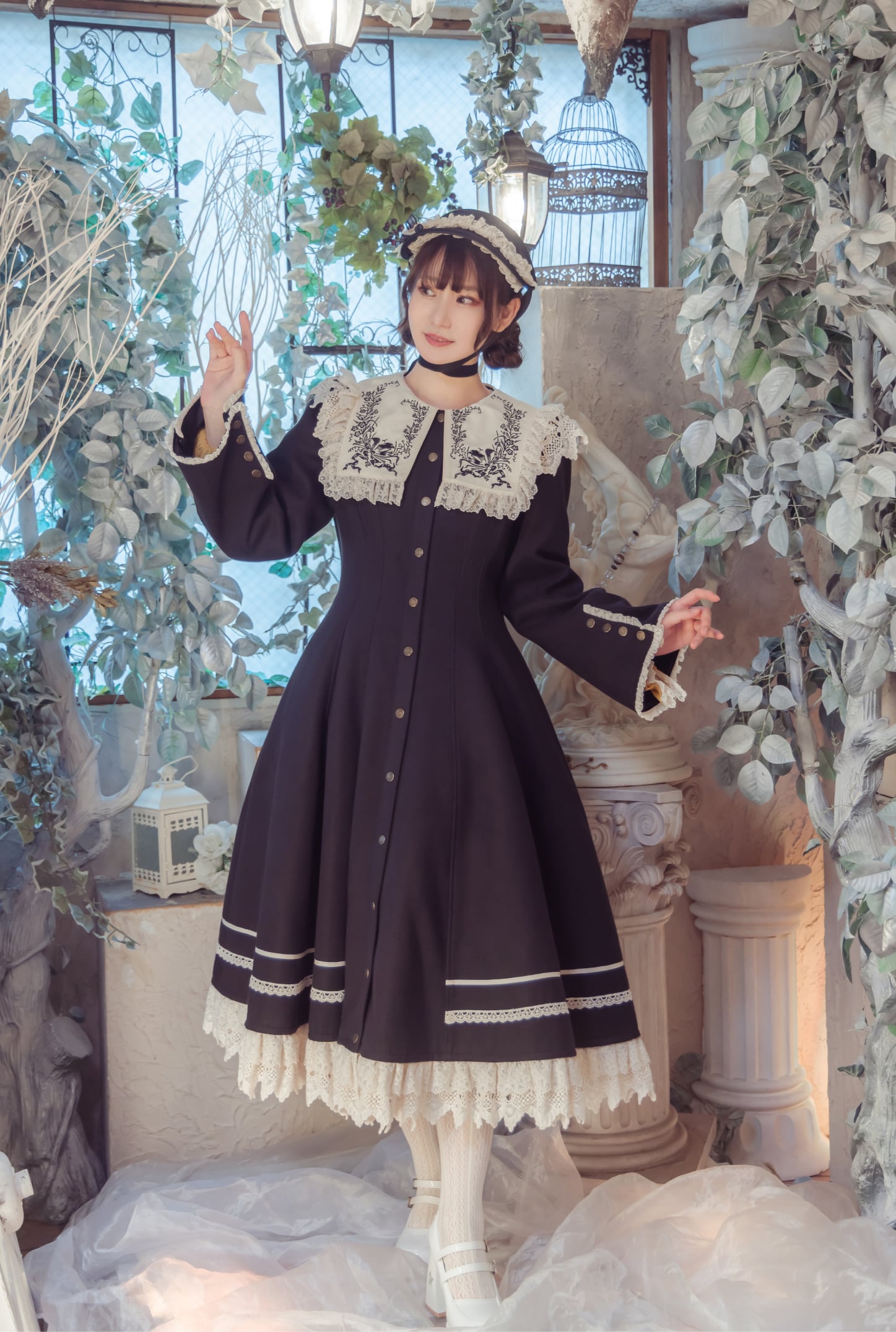 希少✨️BURBERRY Y2K ノバチェック ビック襟 ワンピース コート S org.jpg