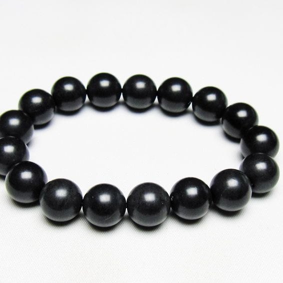 ブラックシリカ ブレスレット 12mm 一点物 メール便可 [M便 1/10] 111-39559