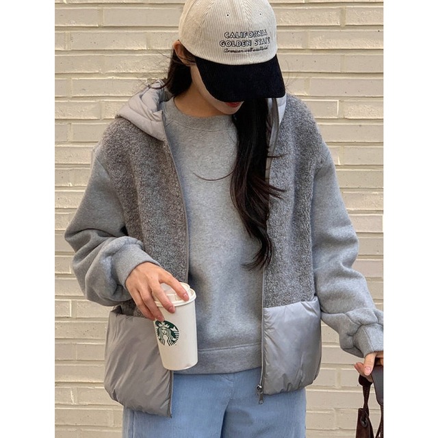 異素材フーディベスト　RA3128