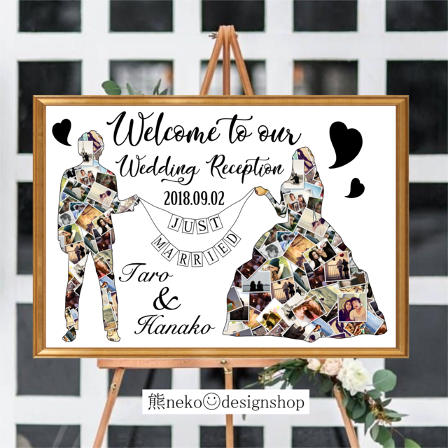 猫デザイン ウェルカムボード 個性的 お洒落 猫好き 熊neko Designshop