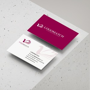 優美なハートと白鳥のロゴ