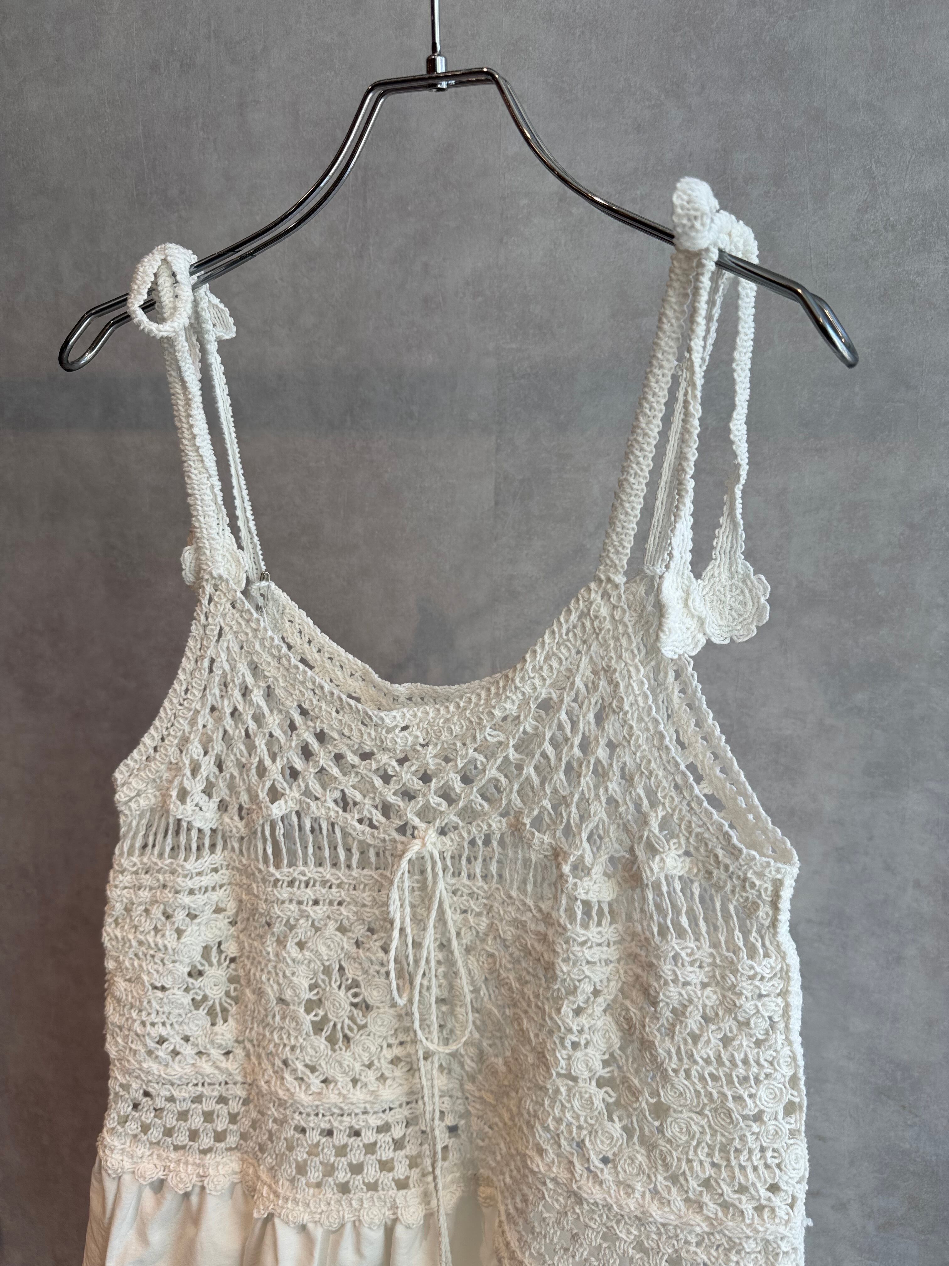 crochet cotton tiered camisole tunic