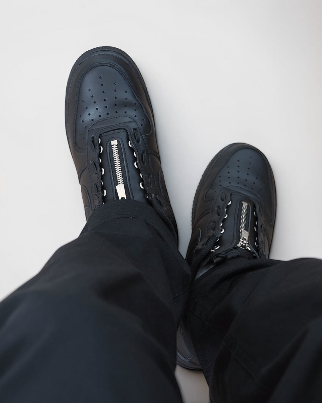 AF1 Low】カスタムジップパーツ/Custom Zipper Parts/Black x Silver