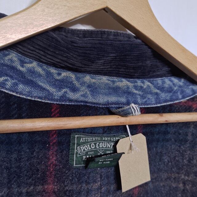 1990s Ralph Lauren Polo Country Blanket Lined Denim Chore Jacket