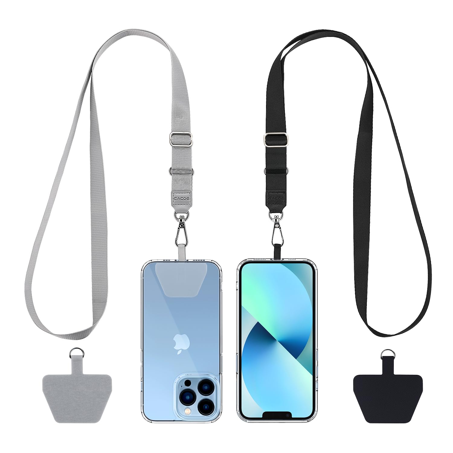 【人気】スマホストラップ 携帯ストラップ 幅広2cm パッチ 2枚付き 長さ調節可能 iPhone/Android 全機種対応