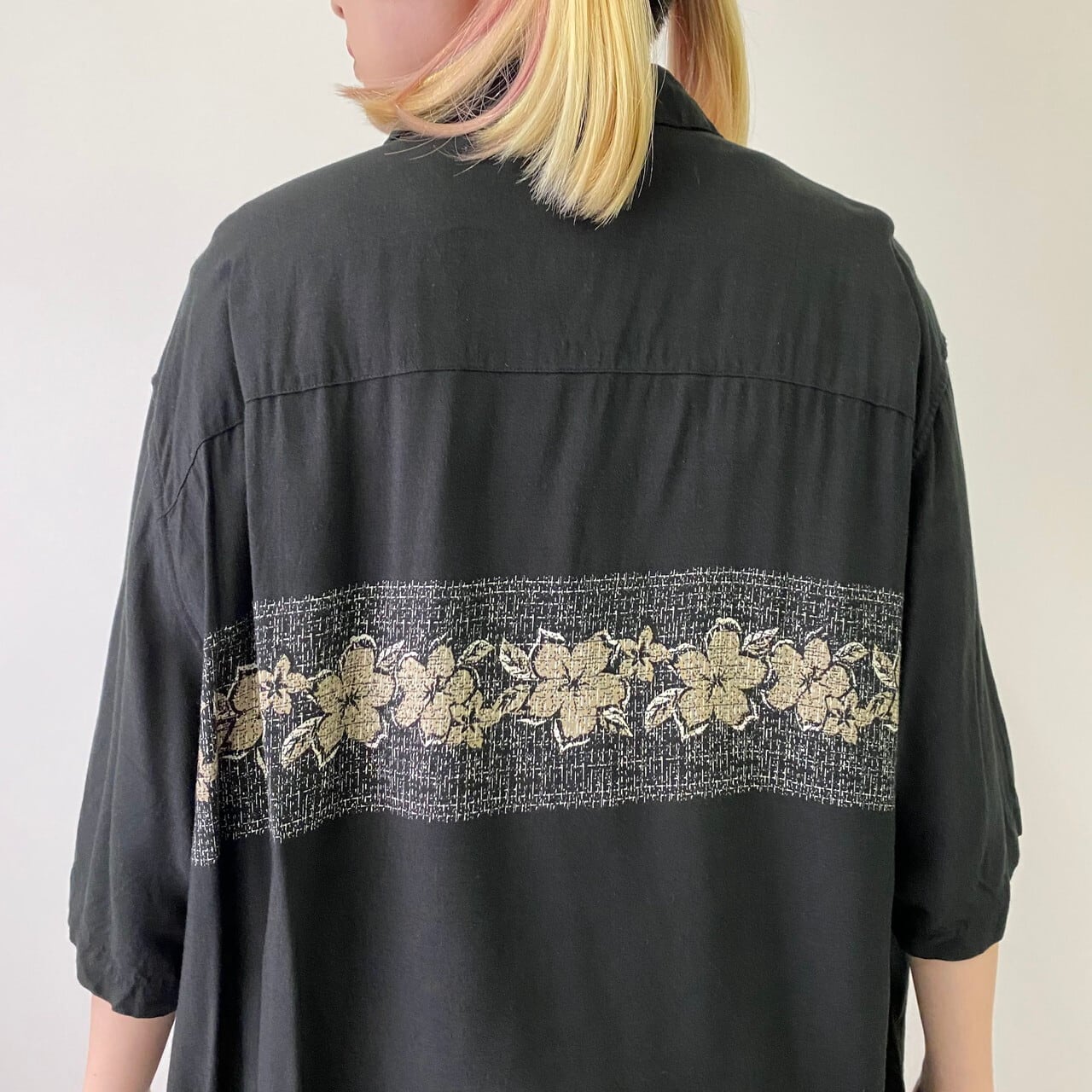 CRAZY HORSE レーヨン アロハシャツ ハワイアンシャツ 花柄 メンズXL