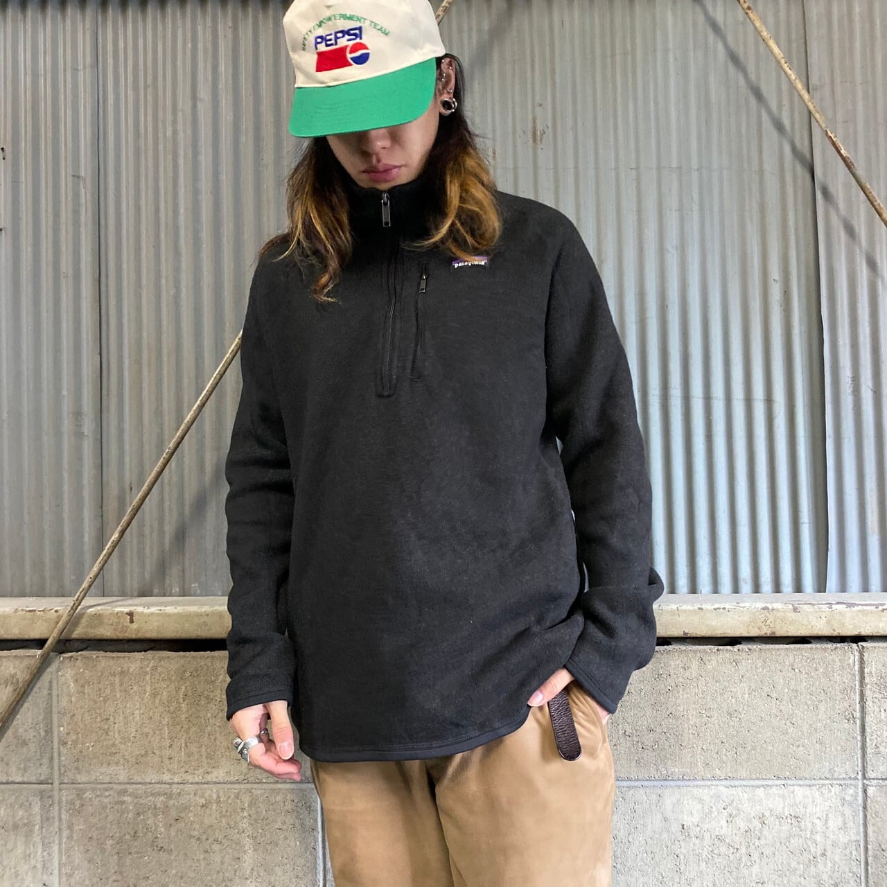 15年製 patagonia パタゴニア ベターセーター ハーフジップ メンズL  