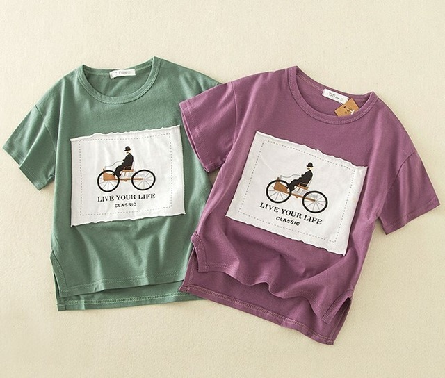 自転車デザインTシャツ＊74