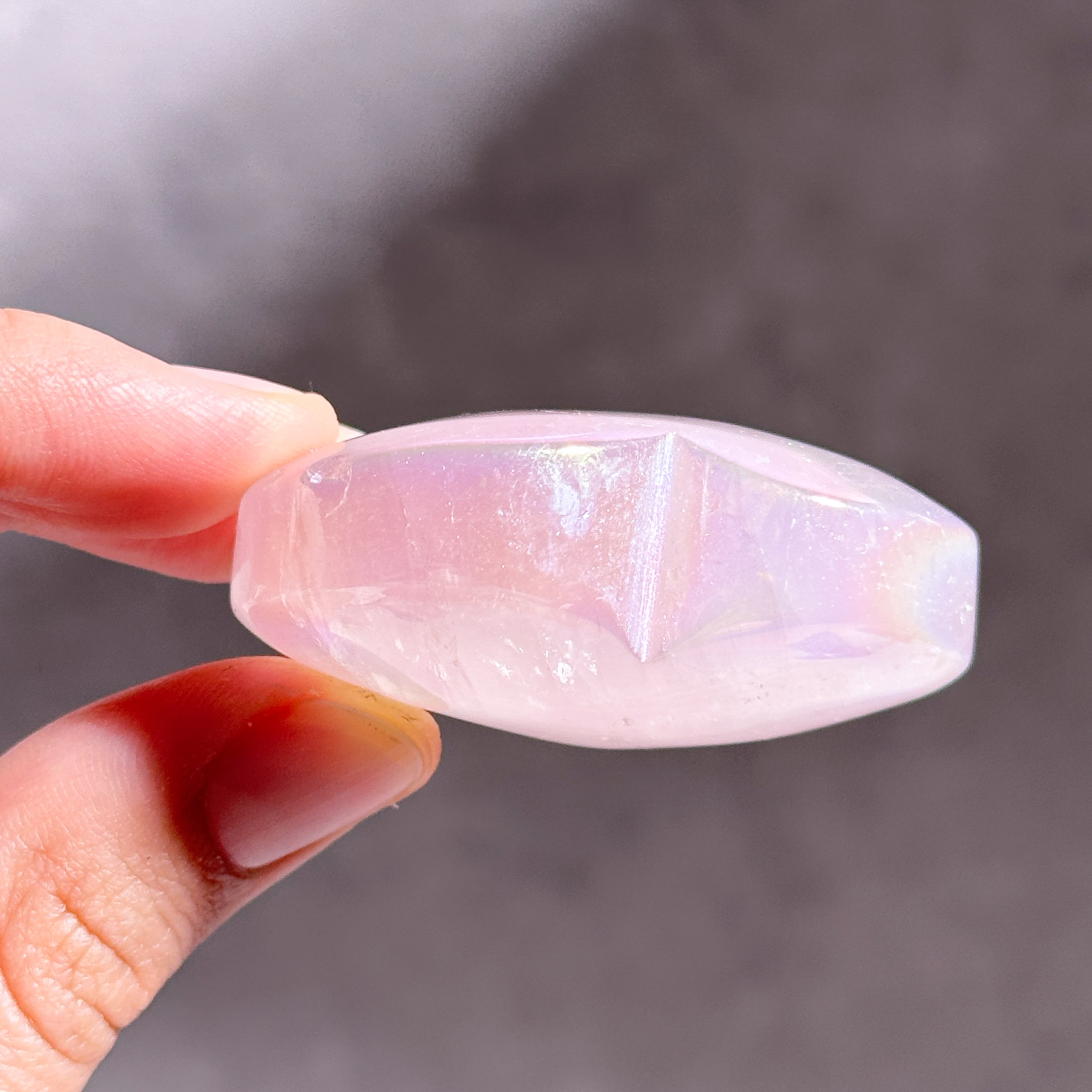 ♡エンジェルオーラローズクォーツ ハート83♡ Angel Aura Rose Quartz