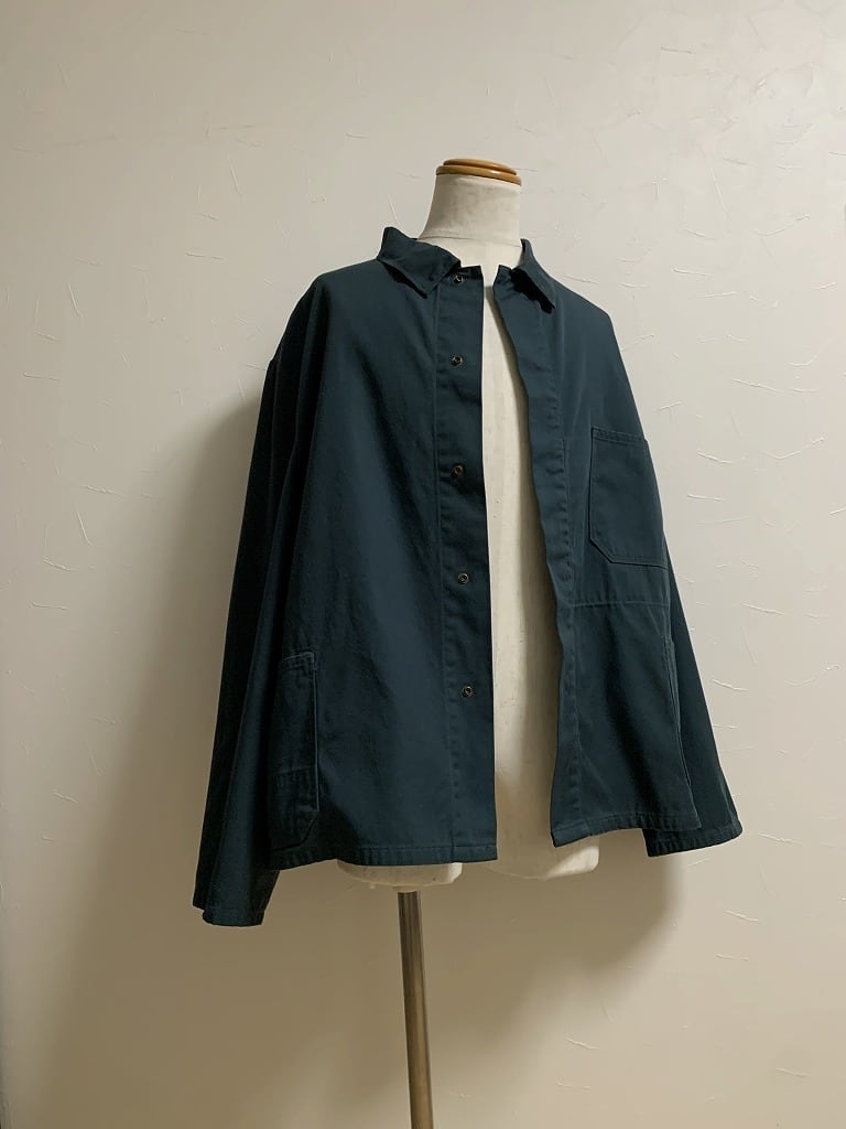 1980's Solid Color Stitched Design German Work Jacket