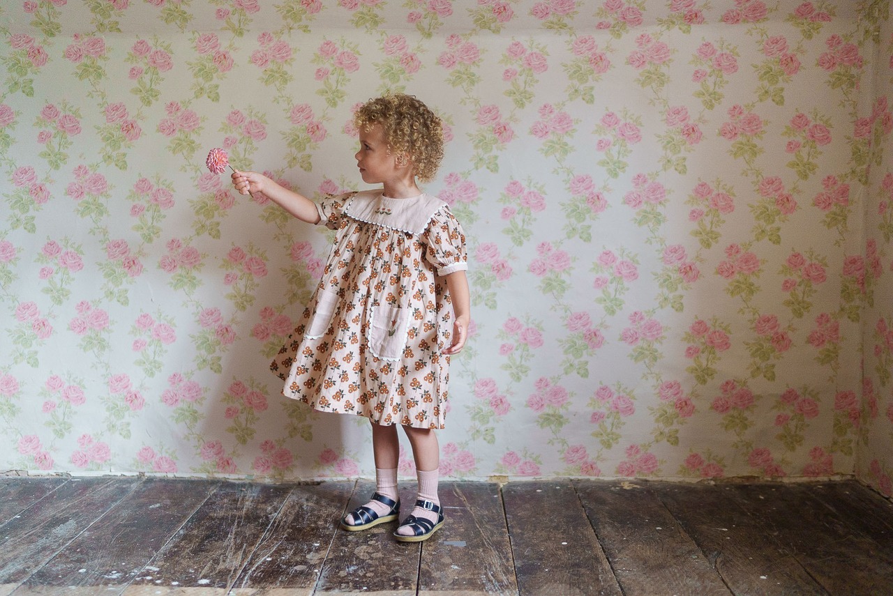 Little Cotton Clothes　Winnie Dress - Marigold Floral