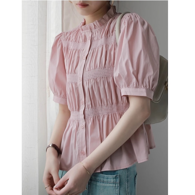 summer retro puff sleeve top(2color)<t1919>