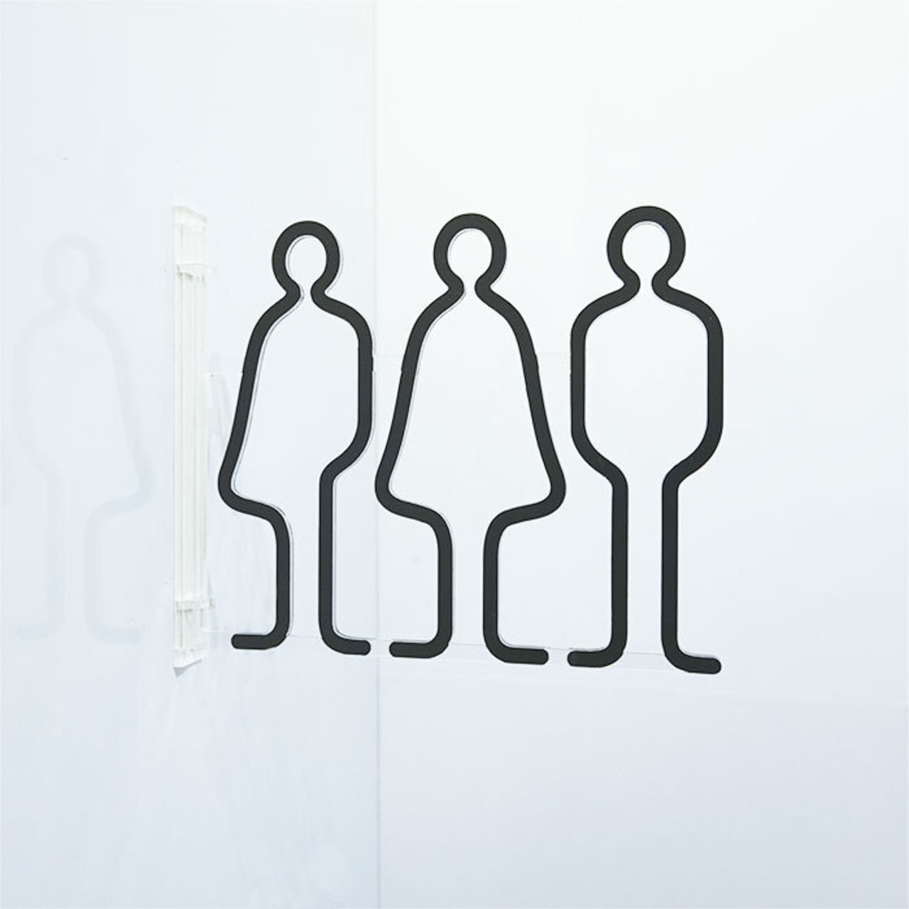 ツケレルン（1way ピクトサイン）軽量 アクリル 突き出し 看板（All Genderトイレピクトサイン ）1way-0050 - 1