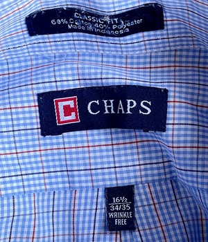 Used L Button down check shirts -Chaps-