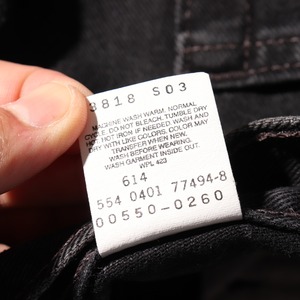 美品 36×32 Levi’s 550 USA 01年 サルファーブラック デニムパンツ リーバイス