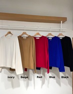 【SALE】Merino wool 100% Simple Knit_２colorsのみ