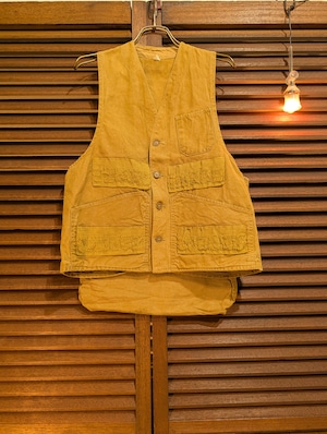 60s Hunting Vest Duck Cloth