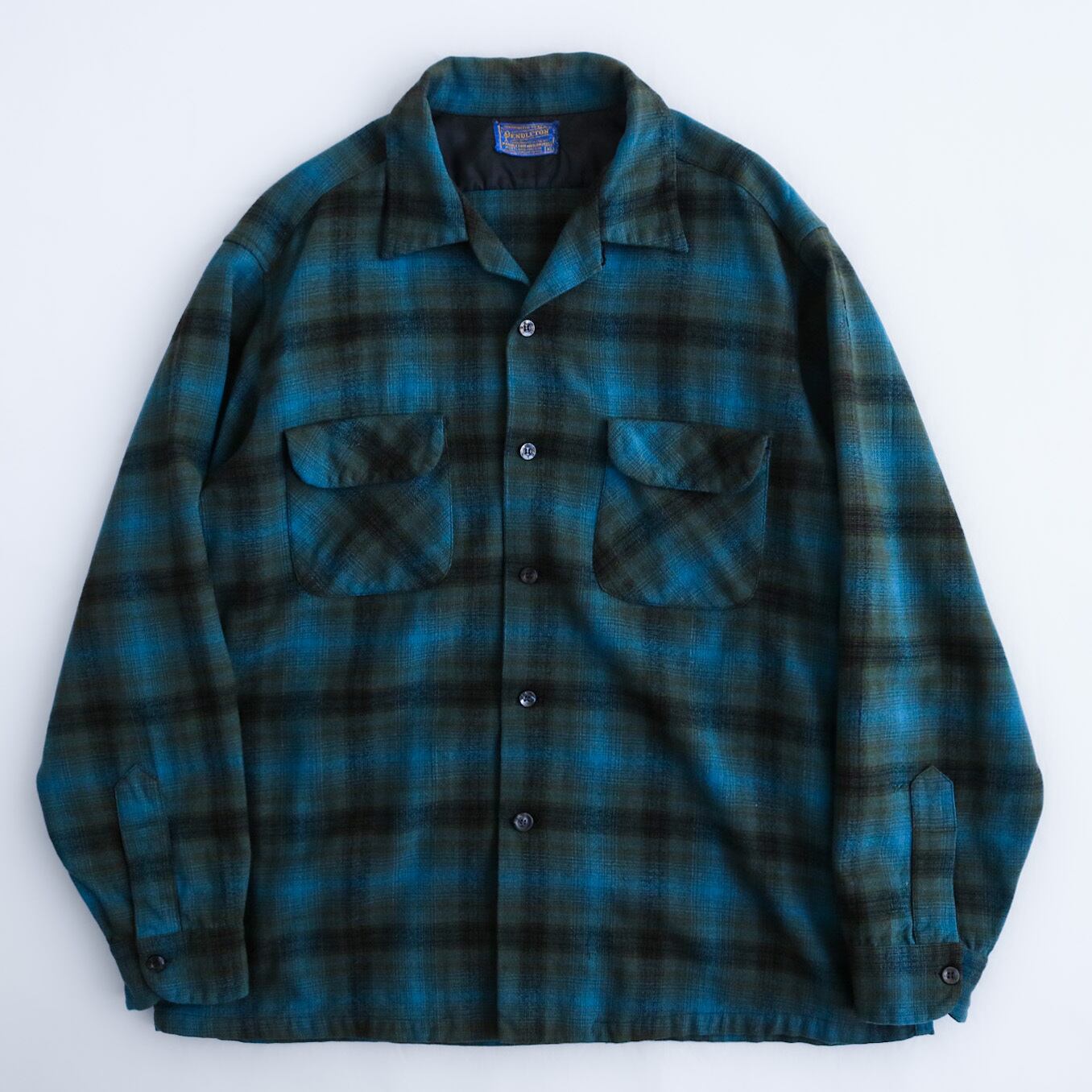 1960s “Pendleton” ombré check l/s wool shirt | JUDEE powered by BASE