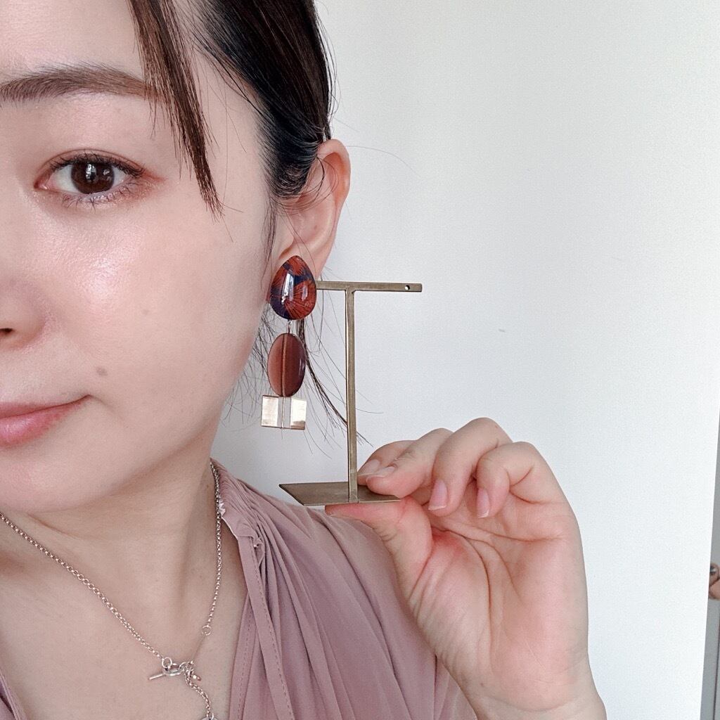 Pierce NO.1-2041″リバティとブラウンパーツピアス | Joe's Style