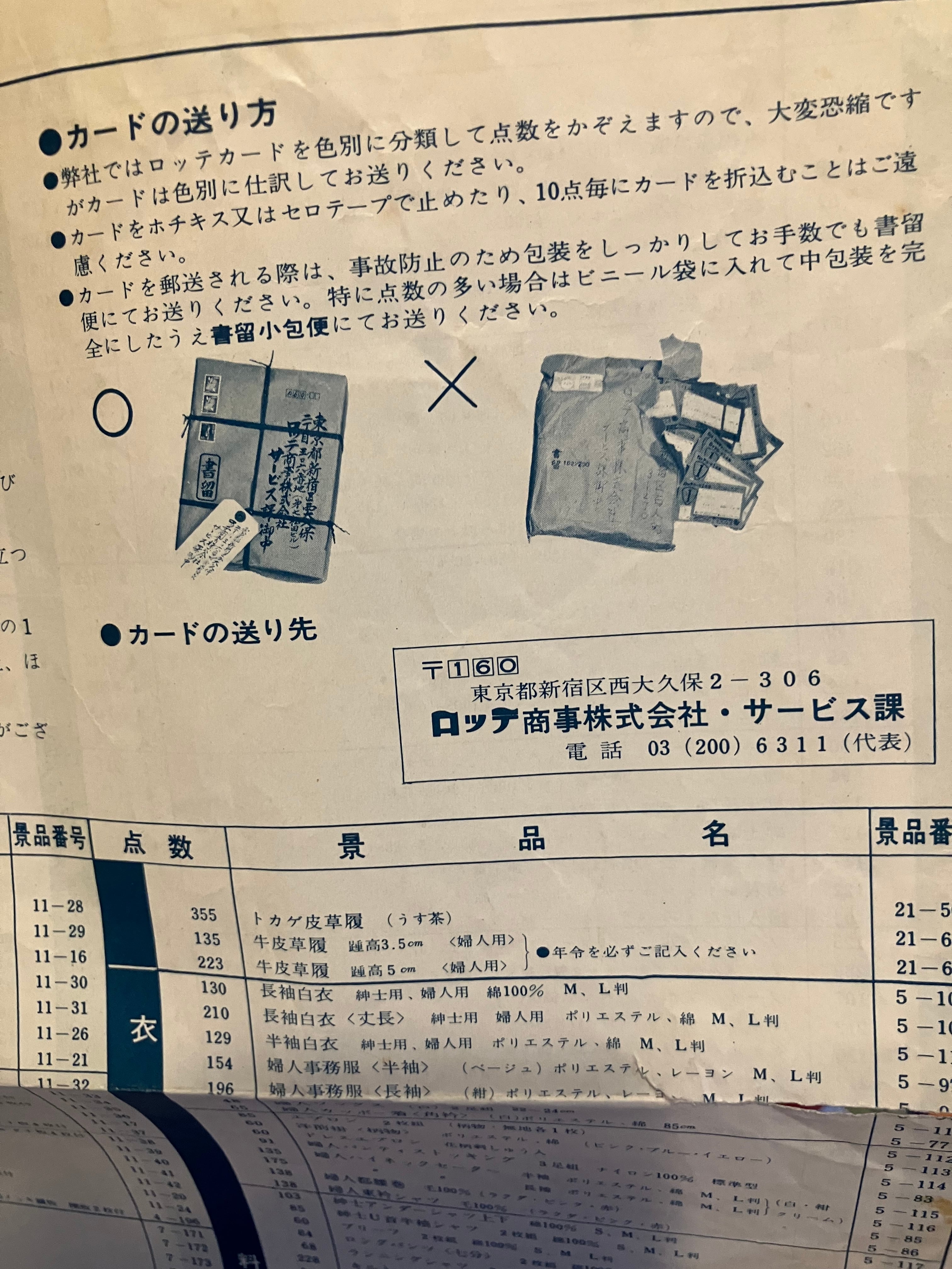 景品一覧表付き! 昭和40年代ロッテサービスカードどーんと149枚 | 実用