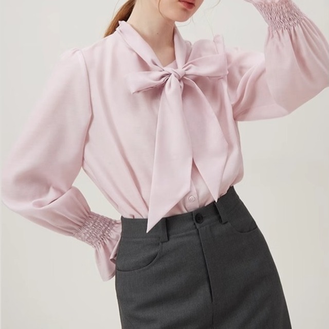 classic bow-tie blouse （2color）＜t2481＞