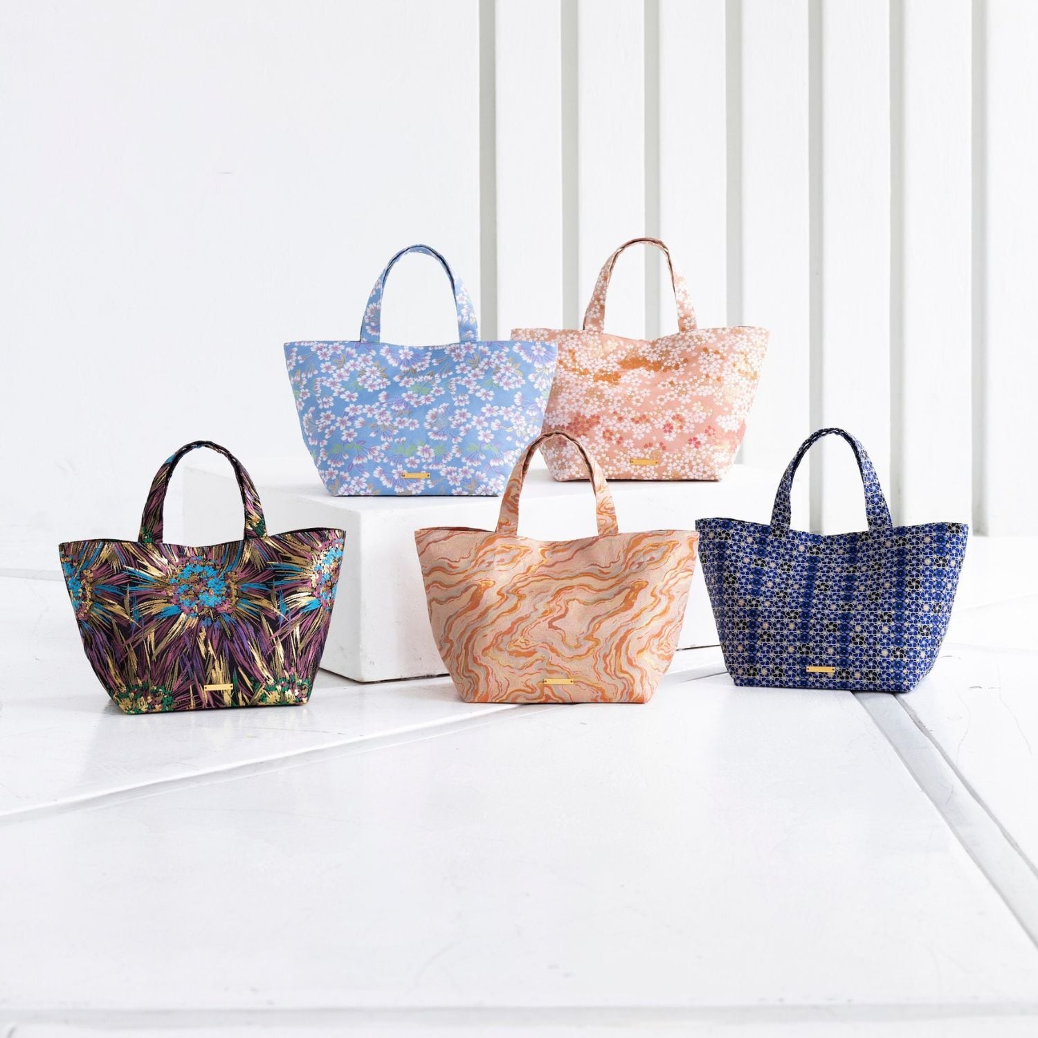 西陣織トートバッグ ヨコ HANABI (pink) / NTM9【人気商品