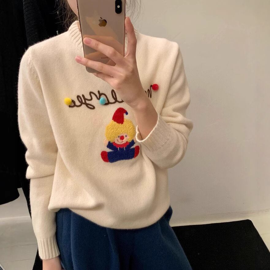 【tops】クルーネックニットセーター M28729